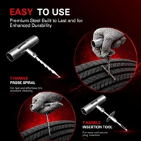 Kit de réparation de pneus universel 36 pièces avec bouchons, professionnel et robuste pour la réparation des crevaisons, pack économique, kit de bouchons pour pneus