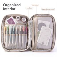 Housse de protection souple multi-poches pour Bible, organiseur de papeterie et de carnets, étui de rangement portable pour livres avec poignées