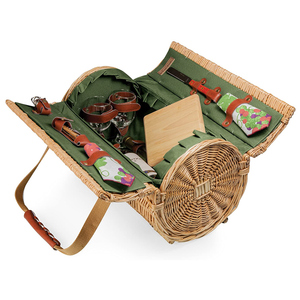 Picnic Basket Wholesale Handmade Woven Wicker Willow Storage Picnic Basket For 2 4 Person Outdoor With Lid Handles