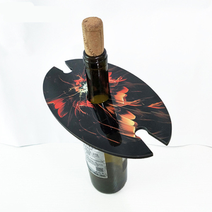 Portabicchieri in legno MDF ovale sublimazione vino Caddy portabicchieri in legno bianco - Product Image 3