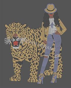 Bling özel kristal güney kız FDL yapay elmas Transfer tatoo <span class=keywords><strong>t</strong></span> shirt için motifler büyük boy Jagaurs oyun günü demir transferler - Product Image 2