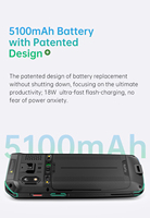 Computadora de Mano con Pantalla Completa de 4 Pulgadas y Android 13.0, Escáner de Código de Barras Portátil, NFC 13.56MHz, Colector de Datos, Funciones 1D/2D, en Existencia