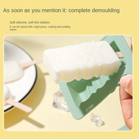Moule à glaces maison pour enfants en silicone alimentaire, outil de broyage durable pour friandises glacées