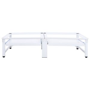 Double piédestal <span class=keywords><strong>pour</strong></span> <span class=keywords><strong>machine</strong></span> <span class=keywords><strong>à</strong></span> <span class=keywords><strong>laver</strong></span> <span class=keywords><strong>et</strong></span> <span class=keywords><strong>sèche</strong></span>-<span class=keywords><strong>linge</strong></span> Support en acier de qualité robuste 2 <span class=keywords><strong>étagère</strong></span>s coulissantes Universal Fit White Mini Storage Rack - Product Image 2