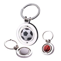 Nuevo Llavero Metálico Giratorio 2026 de Baloncesto, Fútbol y Golf, Souvenir para Aficionados al Deporte, Llavero con Logotipo Personalizado, Regalo