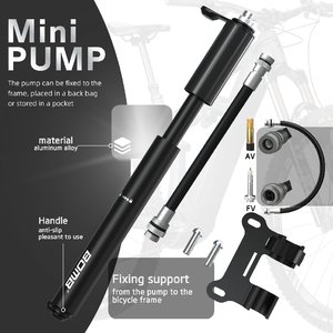 Pompe à vélo BOMB MTB, pompe à pneus pour cadre de vélo, accessoires de vélo en alliage d'aluminium, mini pompe à main portable pour pneus de vélo de montagne et de route - Product Image 3