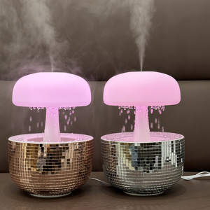 Nuevo Difusor de Aceites Esenciales con Innovadoras Luces LED, Humidificador con Efecto de Lluvia y Bola de <span class=keywords><strong>Discoteca</strong></span>, para Disfrutar de un Momento de Relajación - Product Image 5