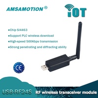 Módulo Transceptor Inalámbrico RF AMSAMOTION RS232/485/422-RF 433MHz, Comunicación de Alta Velocidad, Descarga Remota, Aplicación PLC