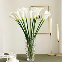 Fleurs artificielles blanches en EVA pour gâteaux, décorations de gâteaux de mariage, fleurs artificielles de calla blanches, très vendues
