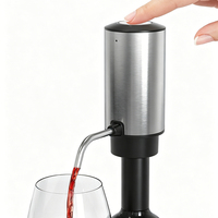 Juego de Accesorios para Vino 4 en 1, con Logotipo Personalizado, Abridor de Vino Eléctrico Recargable de Acero Inoxidable y Kit de Aireador