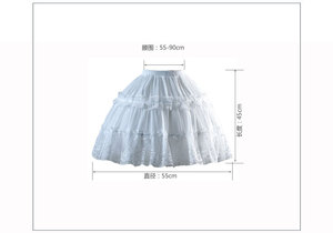 Lolita Chiffon pizzo Cosplay sottoveste <span class=keywords><strong>sottogonna</strong></span> corta donna nero sottoveste accessori da sposa 2022 - Product Image 2