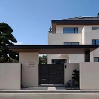 Portail battant automatique moderne en aluminium pour villas, avec interphone, écologique, marque SHUNUO, garantie 2 ans, vente en gros aux Philippines