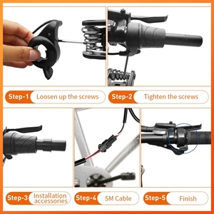 Acelerador de Dedo FT21X con Cable de 1.8M, Terminal Hembra SM, 36V 48V 52V 72V para Bicicleta Eléctrica y Scooter - Product Image 2