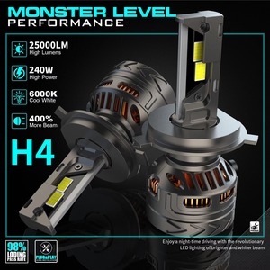 Đèn pha <span class=keywords><strong>LED</strong></span> chiếu xa chiếu gần 25000lm 240W 6000K ô tô Bombillo <span class=keywords><strong>H4</strong></span> H7 H1 H3 H11 9005 9006 Hi/Lo bóng đèn pha <span class=keywords><strong>LED</strong></span> trước tự động - Product Image 2