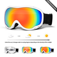 Lunettes de ski personnalisées par le fabricant, protection UV400, lunettes de sport pour le ski, lunettes de neige polarisées anti-buée, lunettes de snowboard