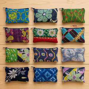 Vintage Floral Kantha Purse Ethnic Wholesale Kantha <b>Wallet</b> - Product Image 4