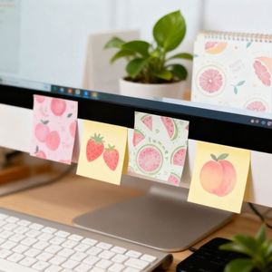 Self-Adhesive Fruit Pattern <b>Notes</b>-Grapefruit/Watermelon/Strawberry Theme Office & Study Decorative Stationery Gift - Product Image 6