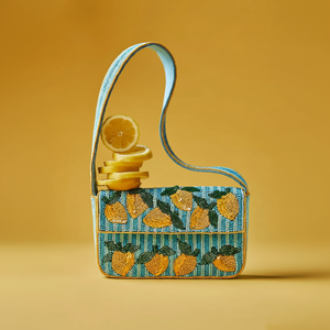 Monedero Cuadrado Ligero Personalizable con Cuentas Bordadas a Mano de Inspiración Tribal - Product Image 1