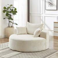 Canapé compressé en tissu bouclé, convertible, mobilier de salon moderne, emballé sous vide, facile à monter, stock disponible en entrepôt américain
