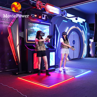 Máquina de juego de disparos MoviePower VR 4K HD Películas Batalla Juegos de interior 9D VR Simulador de pistola de tiro con Centro Comercial