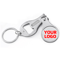 Porte-clés personnalisé avec logo, combo or, coupe-ongles par sublimation, décapsuleur personnalisé avec ouvre-bouteille