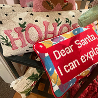 Oreiller matelassé de cadeau de Noël personnalisé de qualité supérieure Cher Père Noël Design avec des techniques tissées lavables pour une utilisation décorative et jetable