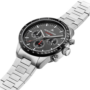 DF North Edge LONGWINGS Quartz Men <b>Watch</b> <b>Waterproof</b> 50M 316 Full Stainless Steel Luminous Pilot <b>Watch</b> Long Lasting Battery - Product Image 4