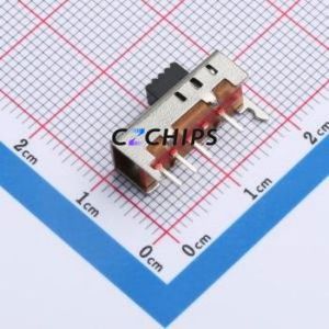 SS13E05L3 Slide Switch Through hole Component (THT) Switch Single Pole Three Throw Rectangle Pin Header PC Pin 16.6mm - Product Image 2