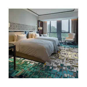 HENGJIU Ecológico Desgaste Garantías Nylon 66 Hexágono Nylon sala de estar alfombra verde para hotel