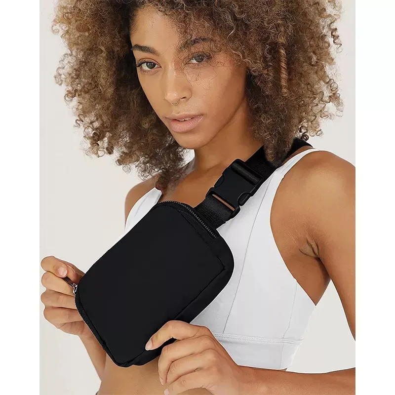 Hot sale fashion sport nylon men women small sling belt bag for women fanny pack