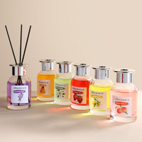 Diffuseur d'huiles essentielles en verre 100 ml, parfum naturel longue durée, pour aromathérapie à domicile - Écologique, sans alcool