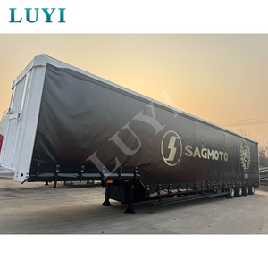Luyi <span class=keywords><strong>40ft</strong></span> 3 trục heavy duty PVC curtainside Trailer bán có thể tháo rời Side Panels đối với số lượng lớn vận chuyển hàng hóa Cấu trúc bền - Product Image 3