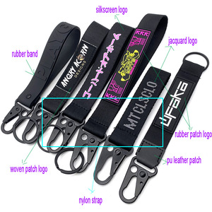 Dây đeo điện thoại di động ngắn cổ tay <span class=keywords><strong>Polyester</strong></span> PVC Keychain dây buộc tùy chỉnh màu vải Dây Móc Khóa - Product Image 4