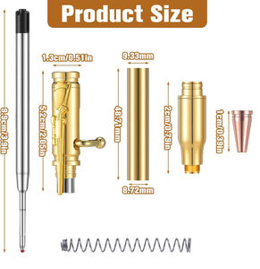 Kits <span class=keywords><strong>de</strong></span> bolígrafos <span class=keywords><strong>de</strong></span> latón macizo personalizados con clip <span class=keywords><strong>de</strong></span> rifle, llave inglesa, tornillo <span class=keywords><strong>de</strong></span> caja <span class=keywords><strong>de</strong></span> pistola y acción <span class=keywords><strong>de</strong></span> revólver para torneado <span class=keywords><strong>de</strong></span> madera DIY - Product Image 3