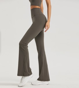 Sentiment nu pas de taille <span class=keywords><strong>Yoga</strong></span> cloche bas pantalon femmes taille haute hanche ascenseur <span class=keywords><strong>Yoga</strong></span> robe Fitness No T <span class=keywords><strong>Micro</strong></span> <span class=keywords><strong>Yoga</strong></span> évasé Leggings - Product Image 2