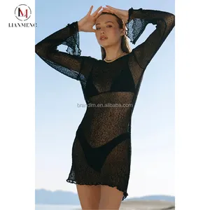 LIANEMENG B606 Fabricant de vêtements en gros Vêtements tendance pour femmes Robe en tricot au crochet