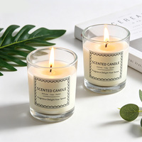 Bougie parfumée en cire de soja dans un bocal en verre, prix usine A00T, étiquette privée, parfum personnalisé, avec boîte cadeau pour la décoration de la maison