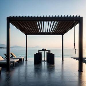 Pérgola impermeable <span class=keywords><strong>de</strong></span> aluminio <span class=keywords><strong>con</strong></span> marco recubierto <span class=keywords><strong>de</strong></span> polvo Cubierta <span class=keywords><strong>de</strong></span> patio <span class=keywords><strong>Toldo</strong></span> <span class=keywords><strong>de</strong></span> techo-Gazebo y pabellón <span class=keywords><strong>de</strong></span> <span class=keywords><strong>madera</strong></span> natural tratada a presión - Product Image 5