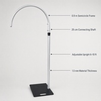 Support de Lustre Réglable de 6 à 10 Pieds, Cadre Vertical, Semicercle de 3 Pieds, Plaque de Base de 450 mm, Connecteur de 25 cm, Support d'Éclairage pour Événements