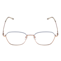 Monturas de Gafas Ópticas Geométricas Modernas de Titanio IP en Dos Tonos, Oro Rosa Brillante, para Mujer, OEM ODM