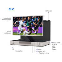 Televisor Inteligente Portátil 2025 con Pantalla Táctil de 27 Pulgadas Full HD Android 13 8+128GB Blanco, Monitor Tipo Maleta, Pantalla Inteligente para Ver Fútbol