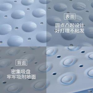 Alfombra antideslizante para baño en forma de abanico, cómoda alfombra triangular para ducha, alfombra de baño para eliminar el pelo - Product Image 2