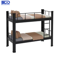 Lit superposé en métal avec échelle au pied du lit, disposition de la pièce flexible pour les petits espaces