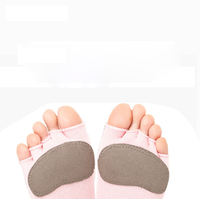 Chaussettes de Gymnastique Antidérapantes en Coton avec Doigt d'Ouverture et Poignée Souple pour Femmes, Pilates, Yoga