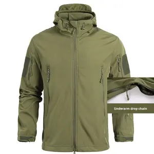Veste softshell 3-en-1 pour homme, imperméable, coupe-vent, doublée de polaire, chaude, pour le <span class=keywords><strong>camping</strong></span>, la randonnée, le cyclisme, les sports de plein air - Product Image 5
