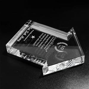 थोक संपत्ति मॉडल K9 क्रिस्टल ट्रॉफी पुरस्कार लोगो को अनुकूलित पुरस्कार के साथ अचल संपत्ति के लिए नए डिजाइन कस्टम - Product Image 4