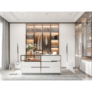 Hệ thống tủ quần áo walk-in hiện đại, sang trọng, giá rẻ, thiết kế tùy chỉnh bằng gỗ cho phòng ngủ, tủ quần áo mở - Product Image 1