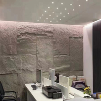 Décoration extérieure en pierre champignon imperméable de style moderne, vente en gros de panneau mural en polyuréthane PU pour la cuisine, la salle à manger et l'hôtel