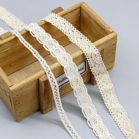 Dentelle en coton à œillets, dentelle brodée, tissu à bordure en dentelle, lavable en machine