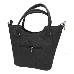 Sac fourre-tout Fana Wendy en cuir véritable grande capacité, noir, avec rabat, sac à main décontracté de luxe pour femme, usage quotidien - Product Image 1